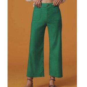 Anthropologie Colette Knit Green Crop Leg Pants